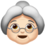 Old Woman, Light skin tone
