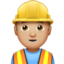 Man Construction Worker, Medium-light skin tone