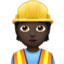 Construction Worker, Dark skin tone