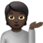 Person Tipping Hand, Dark skin tone
