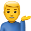 Download Man Tipping Hand emoji, Apple style