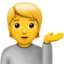 Person Tipping Hand emoji, Apple design