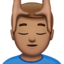 Man Getting Massage, Medium skin tone