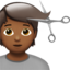 Person Getting Haircut, Medium-dark skin tone
