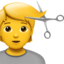 Download Person Getting Haircut emoji, Apple style