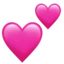 Two Hearts emoji, Apple design