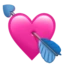 Heart with Arrow emoji, Apple design