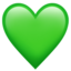 Green Heart emoji, Apple design