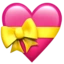 Heart with Ribbon emoji, Apple design