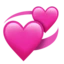 Revolving Hearts emoji, Apple design