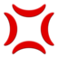 Anger Symbol emoji, Apple design