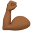 Flexed Biceps, Medium-dark skin tone
