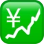 Chart Increasing with Yen emoji, Apple design