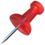 Download Pushpin emoji, Apple style