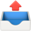 Download Outbox Tray emoji, Apple style