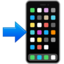 Mobile Phone with Arrow emoji, Apple design
