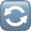 Download Counterclockwise Arrows Button emoji, Apple style
