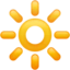 Bright Button emoji on iPhone