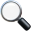 Magnifying Glass Tilted Left emoji, Apple design