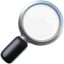 Download Magnifying Glass Tilted Right emoji, Apple style