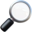 Magnifying Glass Tilted Right emoji, Apple design