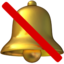 Bell With Slash emoji, Apple design