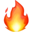 Fire emoji on iPhone
