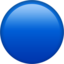 Blue Circle emoji, Apple design