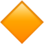 Download Large Orange Diamond emoji, Apple style