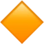 Large Orange Diamond emoji, Apple design