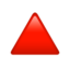 Red Triangle Pointed Up emoji, Apple design