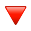 Red Triangle Pointed Down emoji, Apple design