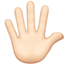 Hand with Fingers Splayed, Light skin tone