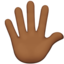 Hand with Fingers Splayed, Medium-dark skin tone