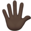 Hand with Fingers Splayed, Dark skin tone