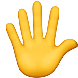 Hand with Fingers Splayed emoji on Apple