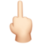 Middle Finger, Light skin tone