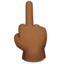 Middle Finger, Medium-dark skin tone