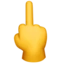 Middle Finger emoji on iPhone