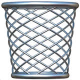 Wastebasket emoji on Apple
