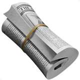 Rolled-up Newspaper emoji on Apple