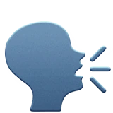 Speaking Head emoji on Apple
