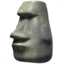 Moai emoji on iPhone