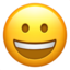 Grinning Face emoji, Apple design