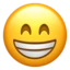 Beaming Face with Smiling Eyes emoji on iPhone