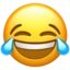 Face with Tears of Joy emoji, Apple design