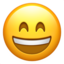 Grinning Face with Smiling Eyes emoji, Apple design
