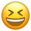 Grinning Squinting Face emoji on iPhone