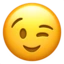Winking Face emoji on iPhone