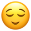 Relieved Face emoji, Apple design